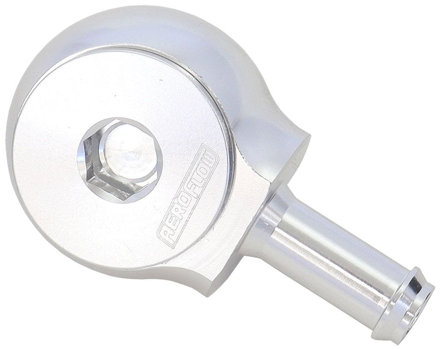 Aeroflow Performance Silver Finish 90° Low Profile -10ORB to 5/16" Barb AF959-05-10S Autofit