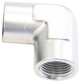 Aeroflow Performance Silver Finish 90° NPT Female Adapter - 1/2" AF913-08S Autofit