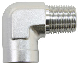 Aeroflow Performance Silver Finish 90° NPT Female to Male NPT Fitting 1" AF914-16S Autofit