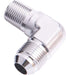 Aeroflow Performance Silver Finish 90° NPT to Male Flare Adapter 1/4" to -4AN AF822-04-04S Autofit