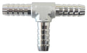 Aeroflow Performance Silver Finish Aluminium T-Piece 5/8" (16mm) O.D AF64-4207S Autofit