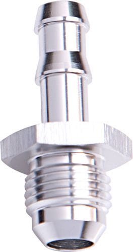 Aeroflow Performance Silver Finish AN Flare to Barb Adapter -6AN to 3/8" AF817-06S Autofit