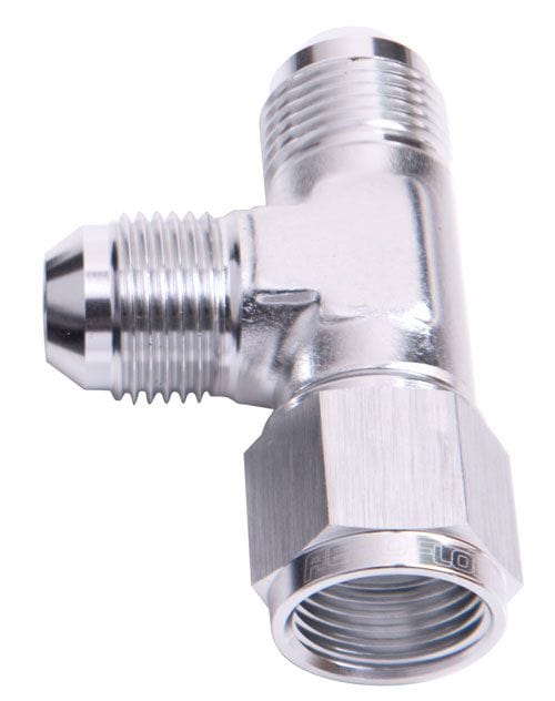 Aeroflow Performance Silver Finish AN Tee Female Swivel On Run -8AN AF145-08S Autofit