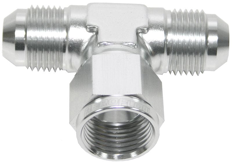 Aeroflow Performance Silver Finish AN Tee Female Swivel On Side -6AN AF144-06S Autofit