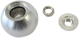 Aeroflow Performance Silver Finish Bang Shift Billet Round Gear Knob with Bare Button Boss  AF72-9905 Autofit