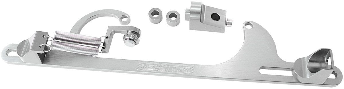 Aeroflow Performance Silver Finish Billet Throttle Cable Bracket 4150 Style AF64-2001S Autofit