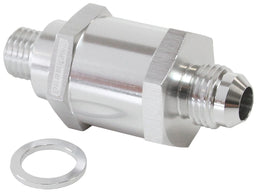 Aeroflow Performance Silver Finish EFI Fuel Pump Check Valve -6AN (M12 x 1.5mm) AF615-06S Autofit