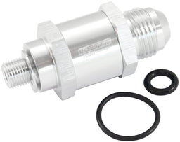 Aeroflow Performance Silver Finish EFI Fuel Pump Check Valve -8AN (M10 x 1.00mm) AF616-08S Autofit