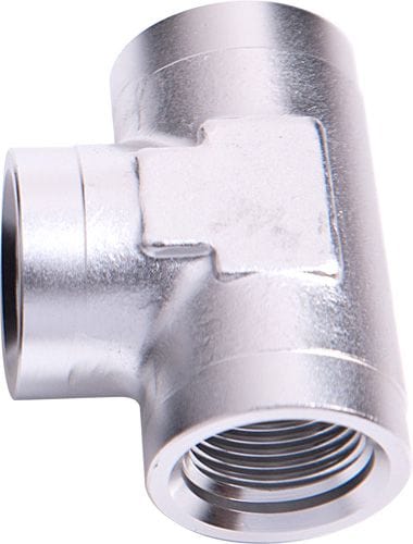 Aeroflow Performance Silver Finish Female Tee ORB -4AN AF938-04S Autofit