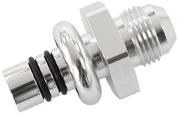 Aeroflow Performance Silver Finish Ford EFI Regulator Adapter -8AN with .550" Shank AF64-5508S Autofit