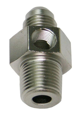 Aeroflow Performance Silver Finish Male NPT to Adapter 1/8" to -4AN with 1/8" Port AF139-04-02S Autofit