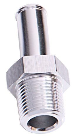Aeroflow Performance Silver Finish Male NPT to Barb Straight Adapter 1/2" to 5/8" AF841-10S Autofit