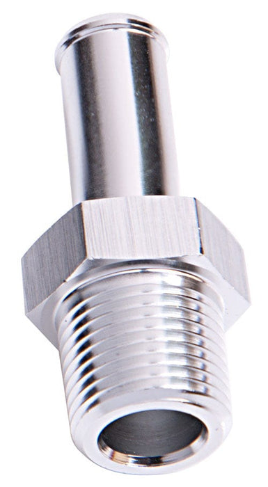 Aeroflow Performance Silver Finish Male NPT to Barb Straight Adapter 1/8" to 3/16" AF841-03-04S Autofit