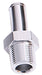 Aeroflow Performance Silver Finish Male NPT to Barb Straight Adapter 3/8" to 1/2" AF841-08S Autofit