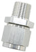 Aeroflow Performance Silver Finish Male NPT to Female AN Straight Fitting 1/2" to -8AN AF916-08-08S Autofit