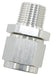 Aeroflow Performance Silver Finish Male NPT to Female AN Straight Fitting 1/4" to -6AN AF916-06-04S Autofit