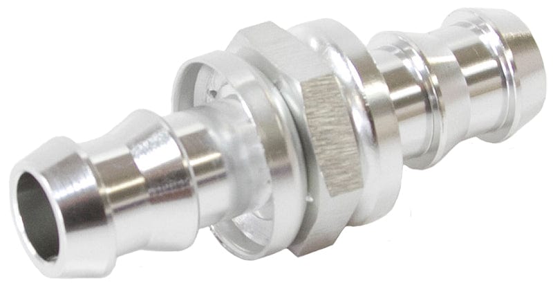 Aeroflow Performance Silver Finish Male to Male Barb Push Lock Adapter -8 to -10 AF410-10-08S Autofit