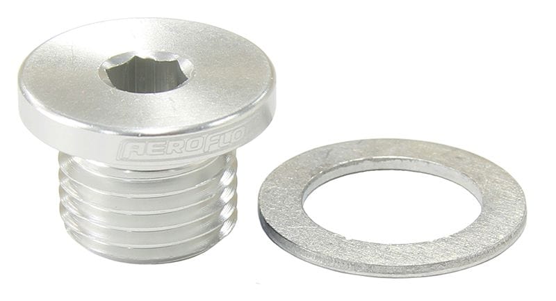 Aeroflow Performance Silver Finish Metric Port Plug M12 x 1.25 AF814-M12-01S Autofit