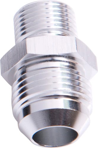 Aeroflow Performance Silver Finish Metric to Male Flare Adapter M12 x 1.25mm to -6AN AF730-06S Autofit