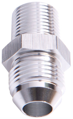 Aeroflow Performance Silver Finish NPT to Straight Male Flare Adapter 1/4" to -10AN AF816-10-04S Autofit