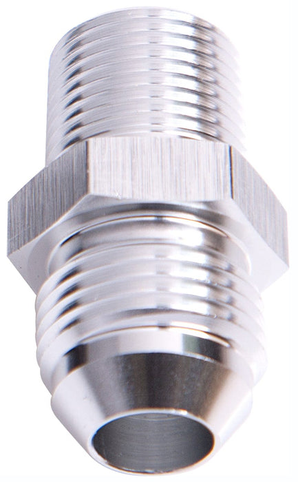 Aeroflow Performance Silver Finish NPT to Straight Male Flare Adapter 1/4" to -10AN AF816-10-04S Autofit