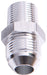 Aeroflow Performance Silver Finish NPT to Straight Male Flare Adapter 1/4" to -10AN AF816-10-04S Autofit