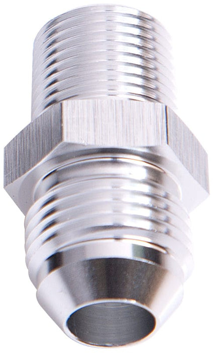 Aeroflow Performance Silver Finish NPT to Straight Male Flare Adapter 1/8" to -4AN AF816-04S Autofit