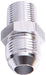 Aeroflow Performance Silver Finish NPT to Straight Male Flare Adapter 3/4" to -8AN AF816-08-12S Autofit