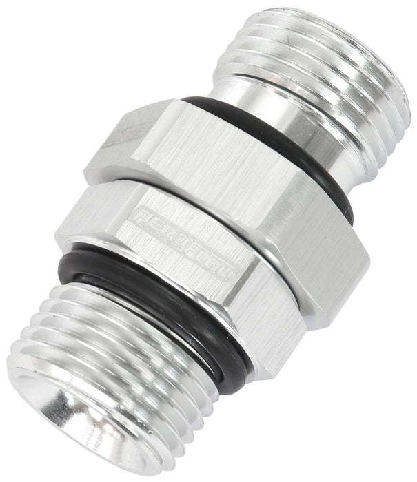 Aeroflow Performance Silver Finish ORB Male to Male Swivel -6 ORB to -6 ORB AF929-06S Autofit