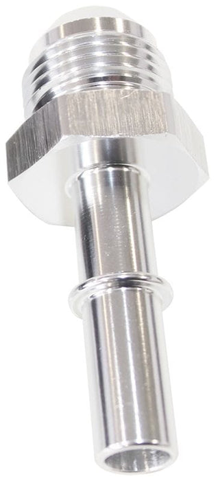 Aeroflow Performance Silver Finish Push-In EFI Fuel Fitting -8AN Push-on to 3/8" Male Hard Tube AF817-03S Autofit