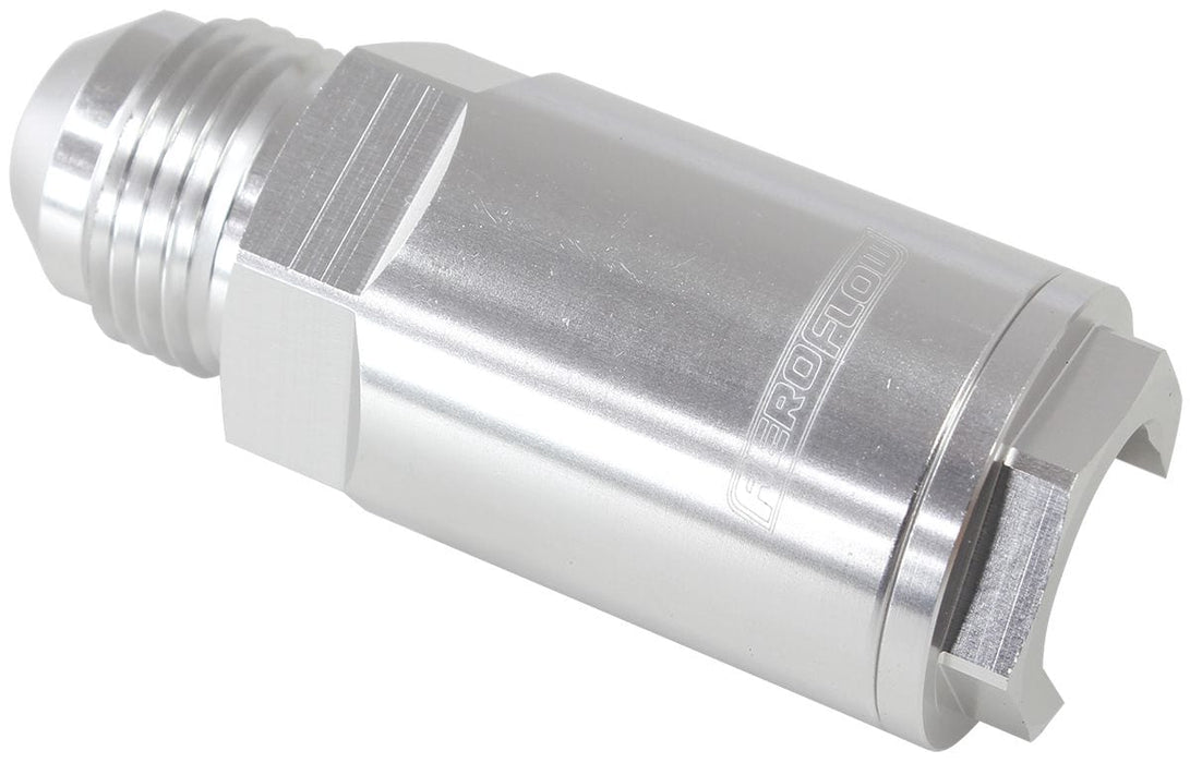 Aeroflow Performance Silver Finish Push-On EFI Fitting -8AN with 1/2" Push-On AF808-04S Autofit