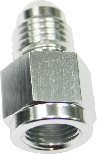 Aeroflow Performance Silver Finish Straight Female NPT to Male AN Adapter 1/8" to -3AN AF370-03S Autofit