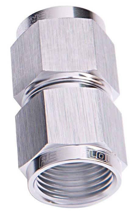 Aeroflow Performance Silver Finish Straight Female Swivel Coupler -4AN AF131-04S Autofit