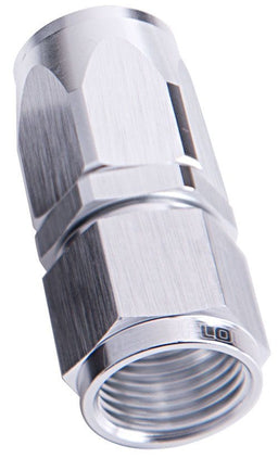 Aeroflow Performance Silver Finish. Suit 100 & 450 Series Hose 100 / 150 Series Taper Style One Piece Full Flow Swivel Straight Hose End -12AN Autofit