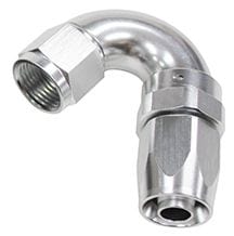 Aeroflow Performance Silver Finish. Suit 100 & 450 Series Hose 150 Series Taper One-Piece Full Flow Swivel 150° Hose End -6AN AF155-06S Autofit