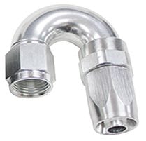 Aeroflow Performance Silver Finish. Suit 100 & 450 Series Hose 150 Series Taper One-Piece Full Flow Swivel 180° Hose End -8AN AF159-08S Autofit