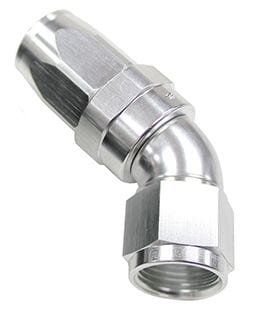 Aeroflow Performance Silver Finish. Suit 100 & 450 Series Hose 150 Series Taper One-Piece Full Flow Swivel 45° Hose End -4AN AF152-04S Autofit