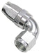 Aeroflow Performance Silver Finish. Suit 100 & 450 Series Hose 150 Series Taper One-Piece Full Flow Swivel 90° Hose End -20AN AF153-20S Autofit