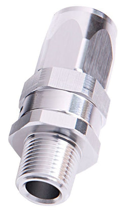 Aeroflow Performance Silver Finish. Suit 100 & 450 Series Hose Male NPT Taper Swivel Straight Hose End 3/8" to -8AN AF830-08-06S Autofit