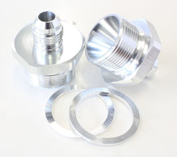 Aeroflow Performance Silver Finish. Suit Quadrajet Inlet Feed Carburettor Adapter - Male -6AN to 1" x 20 AF708-06S Autofit