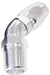 Aeroflow Performance Silver Finish. Suits 100 & 450 Series Hose 45° Male NPT Full Flow Swivel Hose End 1/2" to -8AN AF528-08-08S Autofit