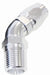 Aeroflow Performance Silver Finish. Suits 100 & 450 Series Hose 45° Male NPT Full Flow Swivel Hose End 1/4" to -6AN AF528-06-04S Autofit