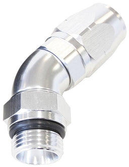 Aeroflow Performance Silver Finish. Suits 100 & 450 Series Hose 45° Male ORB Full Flow Swivel Hose End -16 ORB to -12AN AF544-12-16S Autofit