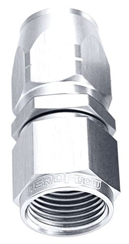 Aeroflow Performance Silver Finish. Suits 100 & 450 Series Hose 500 / 550 Series Cutter Style One Piece Full Flow Swivel Straight Hose End -10AN Autofit