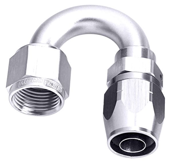 Aeroflow Performance Silver Finish. Suits 100 & 450 Series Hose 500 Series Cutter Swivel 180° Hose End -16AN AF506-16S Autofit