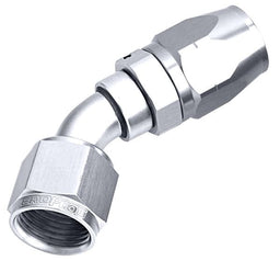 Aeroflow Performance Silver Finish. Suits 100 & 450 Series Hose 500 Series Cutter Swivel 45° Hose End -16AN AF502-16S Autofit