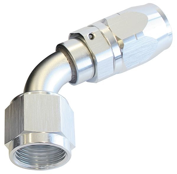 Aeroflow Performance Silver Finish. Suits 100 & 450 Series Hose 500 Series Cutter Swivel 60° Hose End -6AN AF508-06S Autofit