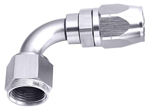 Aeroflow Performance Silver Finish. Suits 100 & 450 Series Hose 500 Series Cutter Swivel 90° Hose End -4AN AF503-04S Autofit