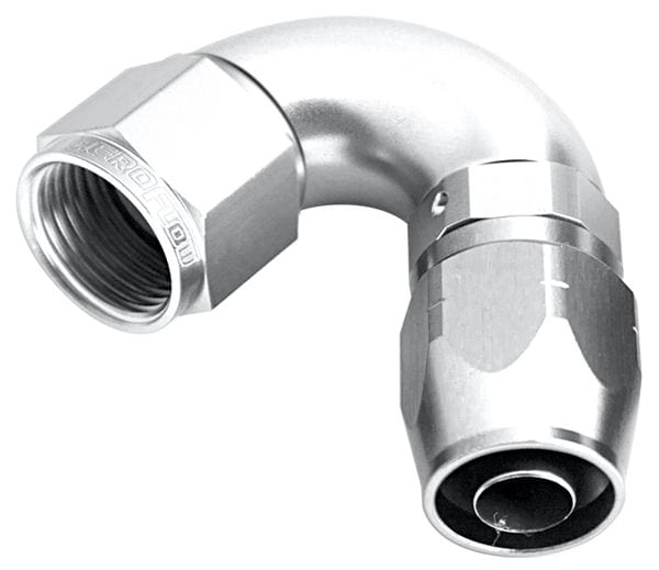Aeroflow Performance Silver Finish. Suits 100 & 450 Series Hose 550 Series Cutter One-Piece Full Flow Swivel 120° Hose End -12AN AF554-12S Autofit