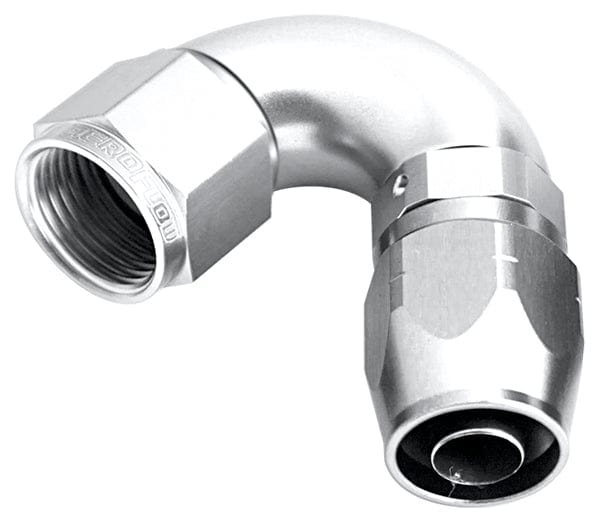 Aeroflow Performance Silver Finish. Suits 100 & 450 Series Hose 550 Series Cutter One-Piece Full Flow Swivel 120° Hose End -4AN AF554-04S Autofit